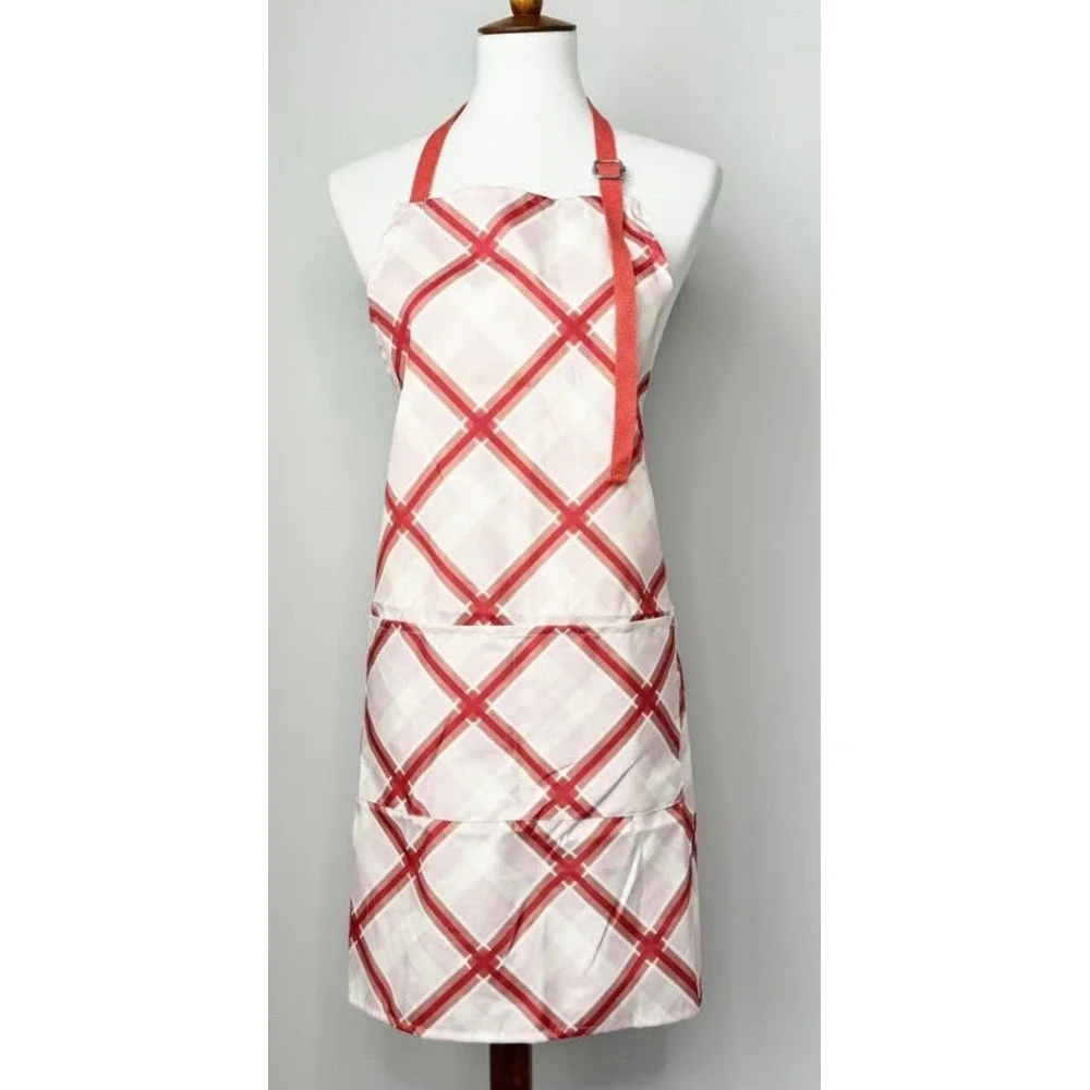 NWT Sewing Down South Cooking Apron Perfectly Plaid 27x31 Designed Craig Conover